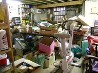 Self Storage cluttered cellar